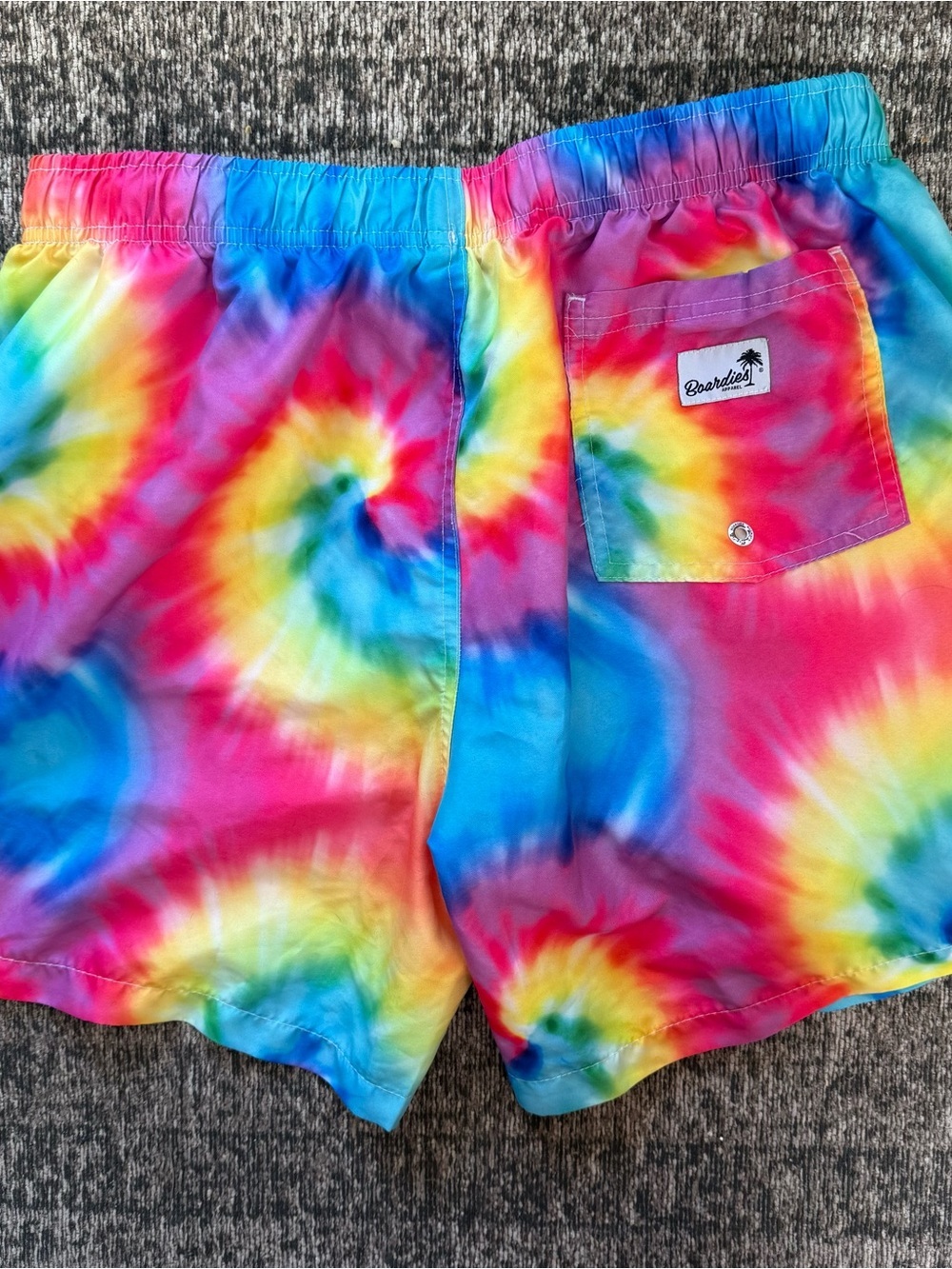 Boardies Rainbow Tie Dye Brief Lined Swim Trunks Water Shorts Men's Large - Picture 3 of 6